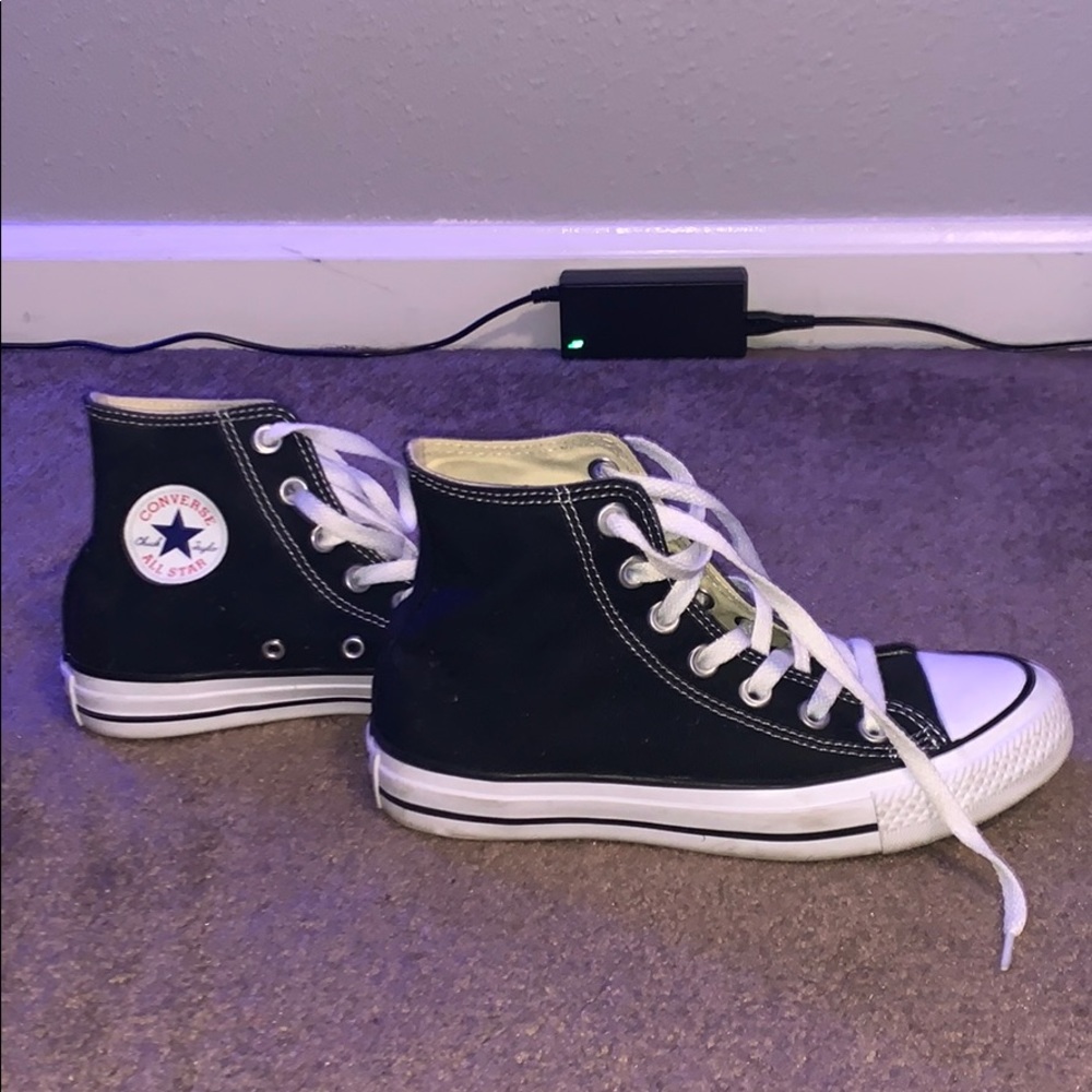 Black high top converse